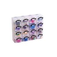 Really Useful Box Archiefdoos 0,14 l Transparant, zwart 28 x 6,5 x 22,4 cm 16 Stuks