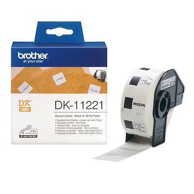 Brother Thermisch label DK-11221 23 x 23 mm Wit 100 Stuks à 10 Etiketten
