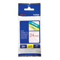 Brother TZe-252 Authentiek Labeltape Zelfklevend Rood op wit 24 mm x 8m