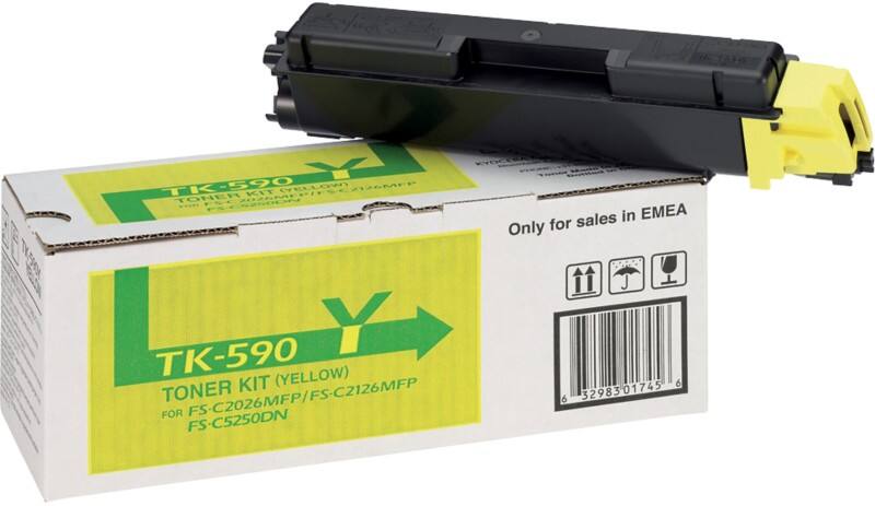 Kyocera TK-590Y Origineel Tonercartridge Geel