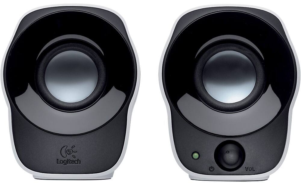 Logitech Stereo Speakers Z120 Zilver, zwart 2 Stuks