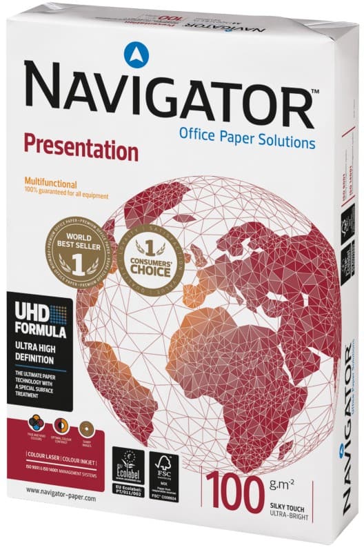 Navigator Presentation A4 Kopieerpapier 100 g/m² Mat Wit 500 Vellen