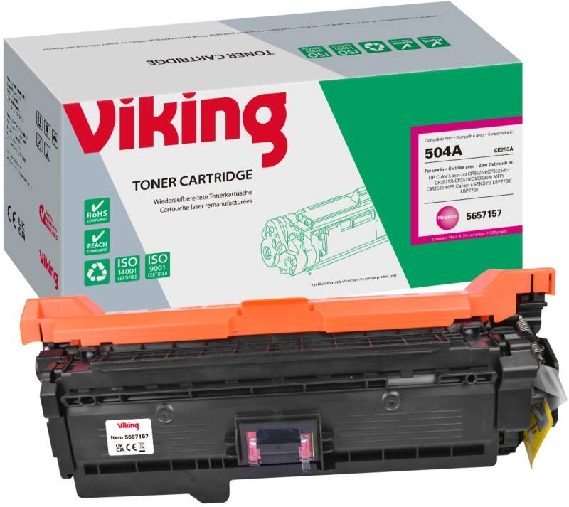 Viking 504A compatibele HP tonercartridge CE253A magenta