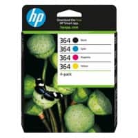 HP 364 Origineel Inktcartridge N9J73AE Zwart, cyaan, magenta, geel Multipak  4 Stuks