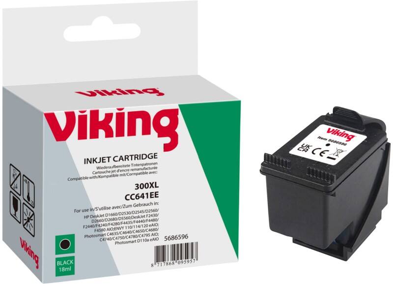 Viking 300XL compatibele HP inktcartridge CC641EE zwart