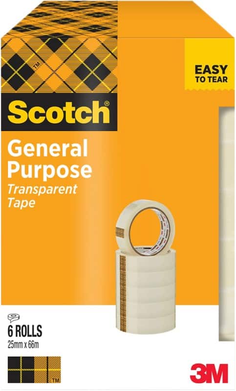 Scotch Plakband Crystal Clear 508 Transparant 25 mm (B) x 66 m (L) PP (Polypropeen) 6 Rollen
