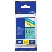 Brother TZe-741 Authentiek Labeltape Zelfklevend Zwart op groen 18 mm x 8m
