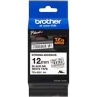 Brother TZe-S231 Authentiek Strong Adhesive Labeltape Zelfklevend Zwart op wit 12 mm x 8m