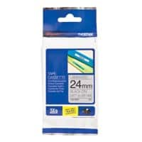 Brother TZe-M951 Authentiek Matt Labeltape Zelfklevend Zwart op zilver 24 mm x 8m