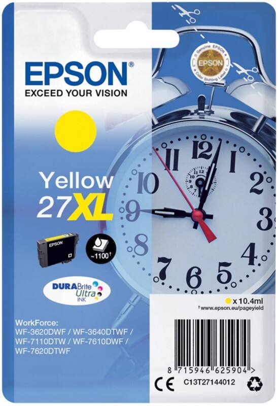 Epson 27XL Origineel Inktcartridge C13T27144012 Geel