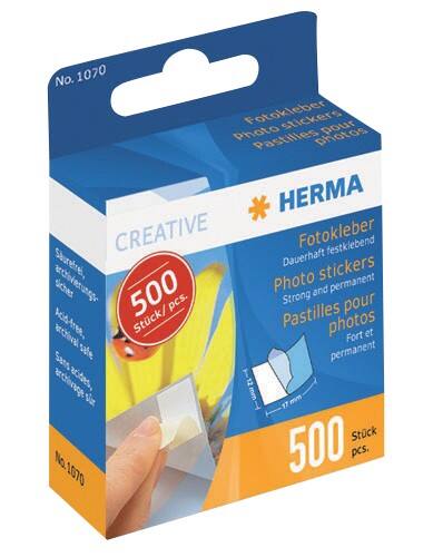 HERMA Etiketten 1070 Klevend Transparant 17 x 12 mm  500 Stuks