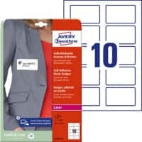 Avery Stick&lift Naambadge L4785-20 Klevend A4 Wit 80 x 50 mm 20 Vellen à 10 Etiketten