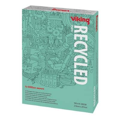 Viking A4 Print-/ kopieerpapier Recycled 80 g/m² Glad Wit-Grijs 500 Vellen