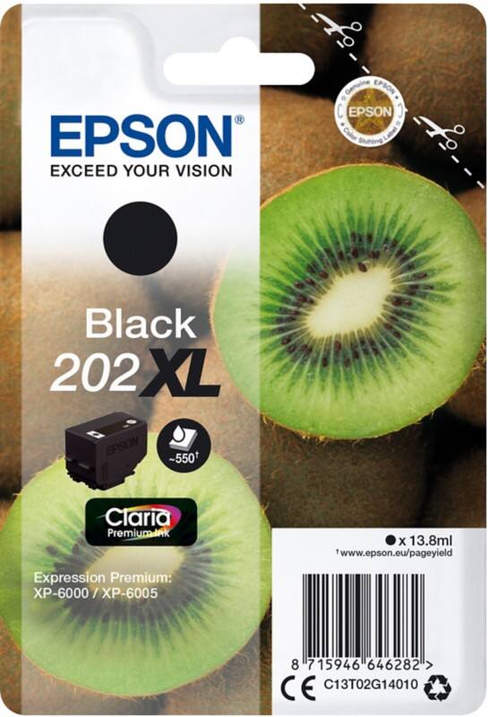 Epson 202XL Origineel Inktcartridge C13T02G14010 Zwart