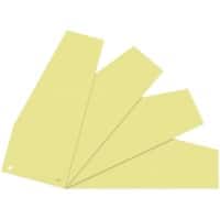 niceday Blanco Scheidingsstroken 10,5 x 24 cm Geel Karton Trapezium 2 gaten 100 stuks