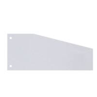 niceday Blanco Scheidingsstroken 10,5 x 24 cm Wit Karton Trapeziumvormig 2 gaten 100 stuks
