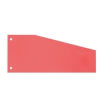 niceday Blanco Scheidingsstroken 10,5 x 24 cm Rood Karton Trapeziumvormig 2 gaten 100 stuks
