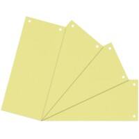 niceday Scheidingsstroken 10,5 x 24 cm Geel 100 tabs 2-gaats manillakarton blanco 100 stuks