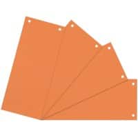 niceday Blanco Scheidingsstroken 10,5 x 24 cm Oranje Karton Rechthoekig 2 gaten 100 stuks