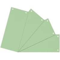 Viking Scheidingsstroken 100% gerecycled Folio Groen Karton Rechthoekig 2 Gaten 100 Stuks