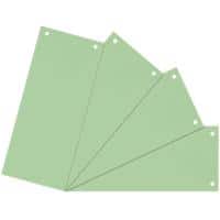 niceday Scheidingsstroken 10,5 x 24 cm Groen 100 tabs 2-gaats manillakarton blanco 100 stuks