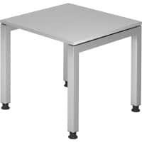 Hammerbacher J Series VJS Hoogteverstelbaar Bureau Rechthoekig Grijs 4 metalen poten 800 (B) x 800 (D) x 760 (H) mm Spaanplaat, Staal