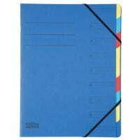 Office Depot Sorteermap A4 Blanco Glanskarton 9 tabs  Blauw 9 vakken 24 (B) x 32 (H) cm