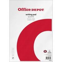 Office Depot Schrijfblok A4 Geruit Lijmhechting Papier Rood, wit Niet geperforeerd 100 Pagina's Pak 10
