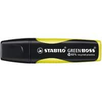 STABILO GREEN BOSS Tekstmarker Geel 83% gerecycled  Breed Beitelpunt 2 - 5 mm Navulbaar