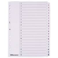 Office Depot Tabbladen A4 Wit 20 tabs 11-gaats mylar-gecoat karton a - z