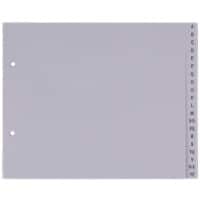 Viking A - Z Alfabetische tabbladen A5 Grijs 20 tabs PP (Polypropeen) 2 Gaten