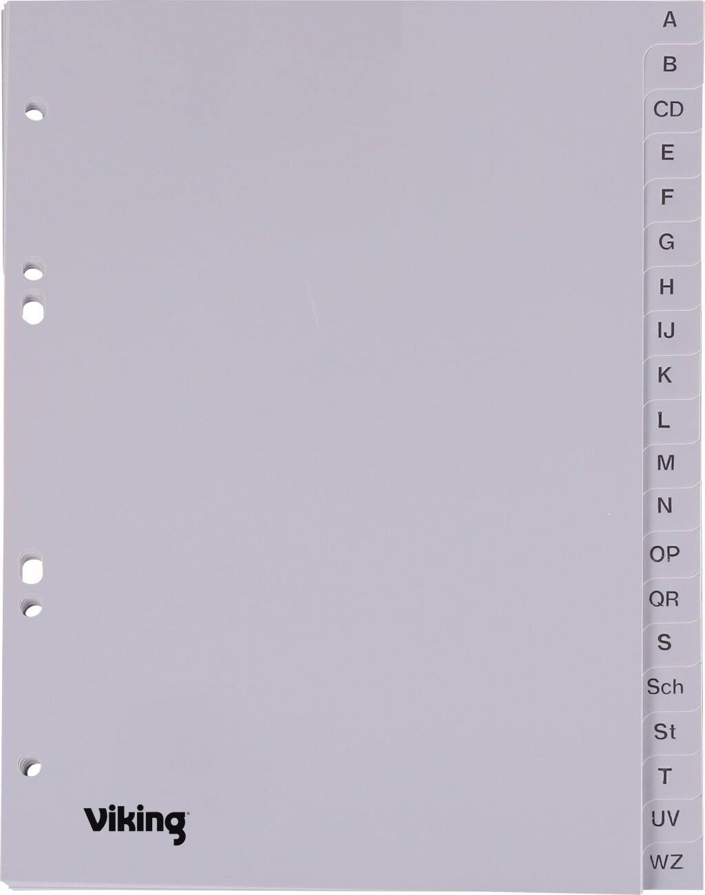 Office Depot Tabbladen A5 Grijs 24 tabs 11-gaats polypropyleen A - Z