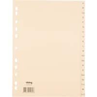 Viking A - Z Tabbladen 100% Recycled A4 Vaalgeel 20 tabs Papier 11 Gaten