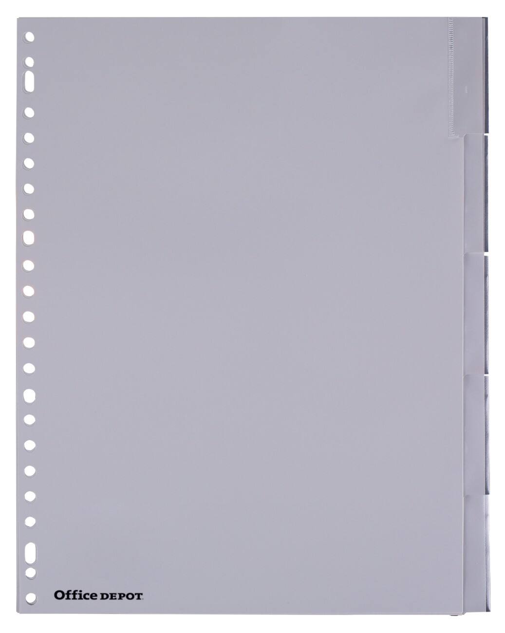 Office Depot Tabbladen A4 Grijs 5 tabs 23-gaats polypropyleen blanco