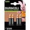 Duracell Batterij Rechargeable AAA 750 mAh Nikkel-metaalhydride (NiMH) 1.2 V 4 Stuks