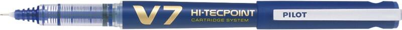 Pilot Hi-Tecpoint Cartridge System Niet-intrekbaar Rollerballpen Blauw 0,5 mm Medium Naaldpunt Navulbaar 71% Gerecycled