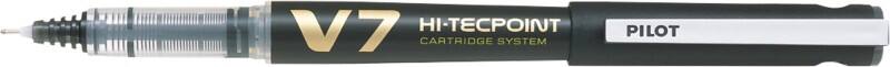 Pilot Hi-Tecpoint Cartridge System Niet-intrekbaar Rollerballpen Zwart 0,5 mm Medium Naaldpunt Navulbaar 71% Gerecycled
