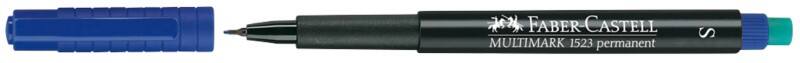 Faber-Castell Multimark 1523 Overheadmarker Extra Fijn Ronde punt Viltstift 0,4 mm Blauw