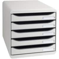 Exacompta Big Box Plus Classic Ladekastje PS (Polystyreen) Grijs 5 Lades 27,8 x 34,7 x 27,1 cm