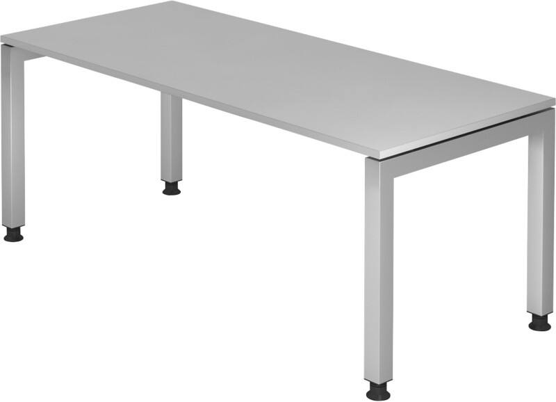 Hammerbacher J Series VJS Hoogteverstelbaar Bureau Rechthoekig Grijs 4 metalen poten 1.800 (B) x 800 (D) x 760 (H) mm Spaanplaat, Staal