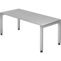 Hammerbacher J Series VJS Hoogteverstelbaar Bureau Rechthoekig Grijs 4 metalen poten 1.800 (B) x 800 (D) x 760 (H) mm Spaanplaat, Staal