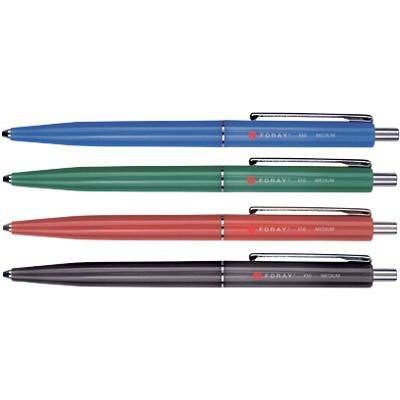 Foray X50 Balpen Zwart, blauw, rood, groen 50 Pennen