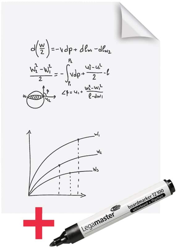 Legamaster Magic Chart Whiteboardfolie Blanco A1 25 Vellen