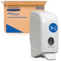 AQUARIUS Handreinigingsdispenser muurbevestiging 6948 Navulbaar 1 L Plastic Wit