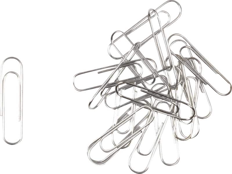 Viking Paperclips Rond 30 mm Zilver Metaal, zink 100 Stuks