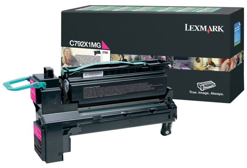 Lexmark Origineel Tonercartridge C792X1MG Magenta