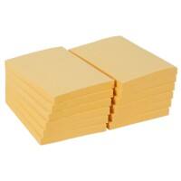Office Depot Zelfklevende notes 102 x 76 mm Pastelgeel 12 Blokken van 100 Vellen