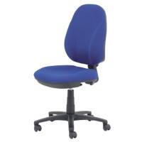 Realspace Permanent contact ergonomische bureaustoel met optionele armleuning en verstelbare zitting Jura Blauw