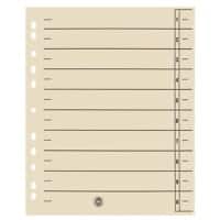 Viking 1 tot 10 Scheidingsbladen 100% gerecycled Speciaal Chamois 10 tabs Karton 11 Gaten 100 Stuks