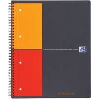 OXFORD International A4+ Collegeblok Kleurenassortiment Polypropylene kaft Geruit 80 Vellen